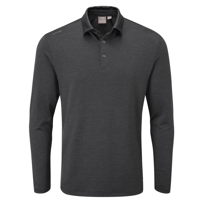 Ping Angus Long Sleeved Polo Shirt - Asphalt Multi