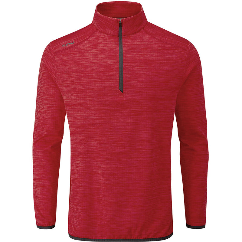 Ping Edison 1/2 Zip Mid-Layer Fleece - Cyber Red Marl