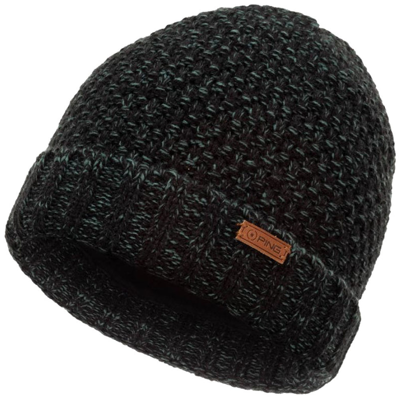 Ping Kingsley Beanie Hat - Black/Mallard Green