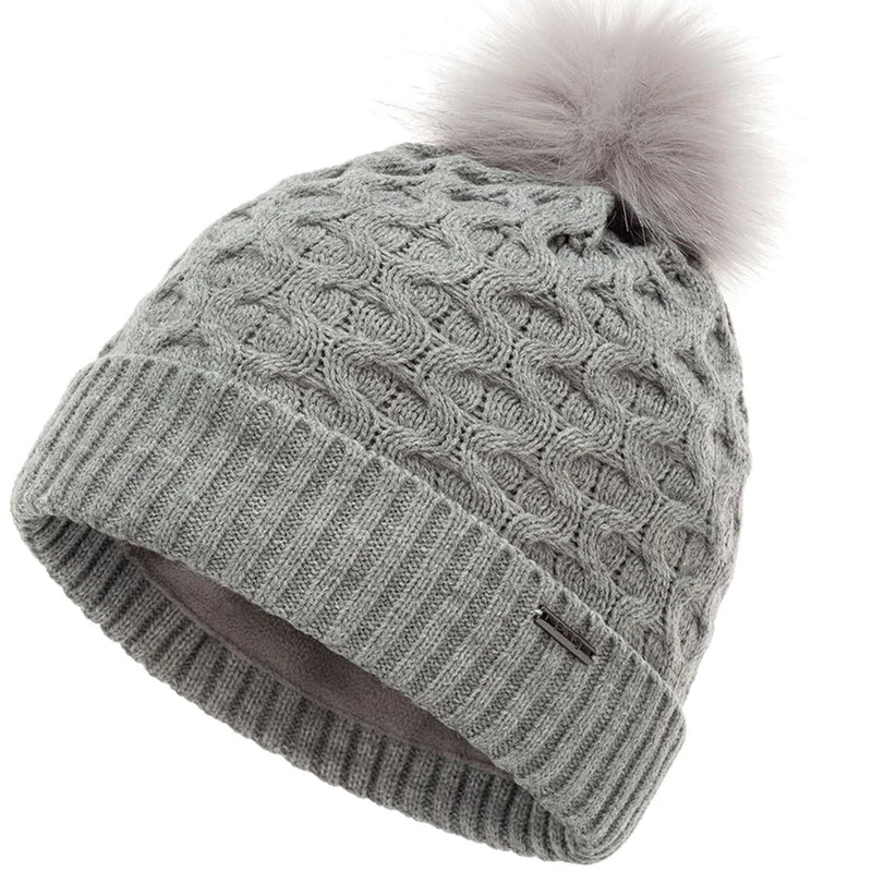 Ping Ladies Classic Knit Beanie Hat - Grey