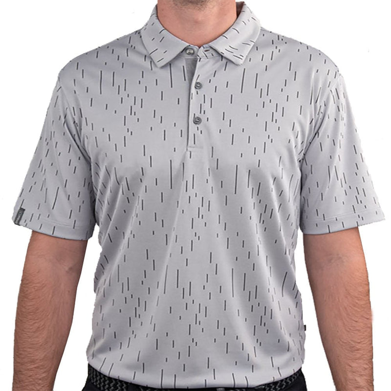 Ping Linear Jacquard Polo Shirt - Silver