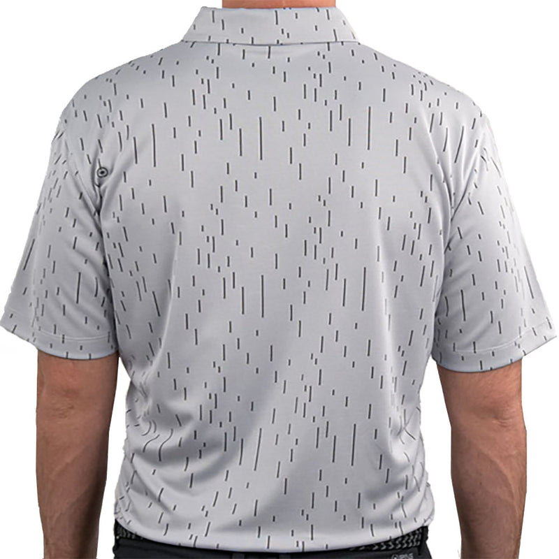 Ping Linear Jacquard Polo Shirt - Silver