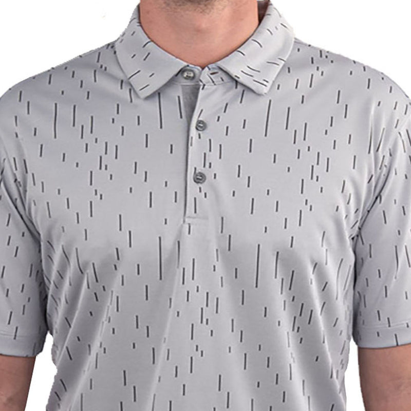 Ping Linear Jacquard Polo Shirt - Silver