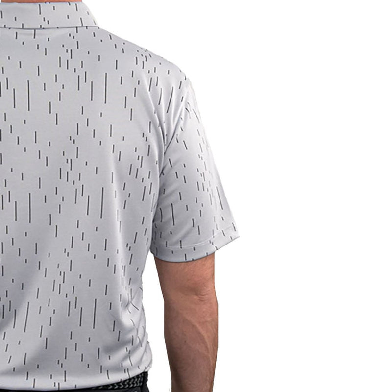 Ping Linear Jacquard Polo Shirt - Silver