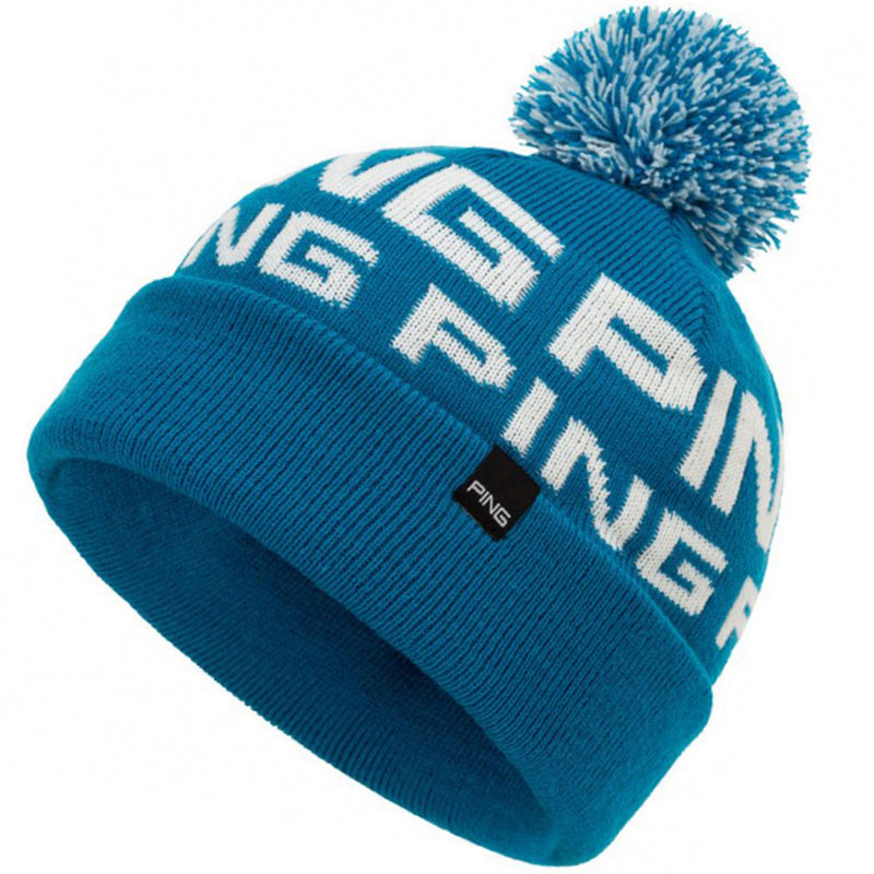 Ping Logo II Bobble Hat - Ocean/White