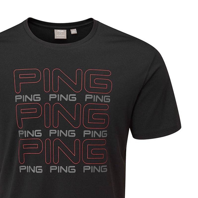 Ping Logo Tee Polo Shirt - Black