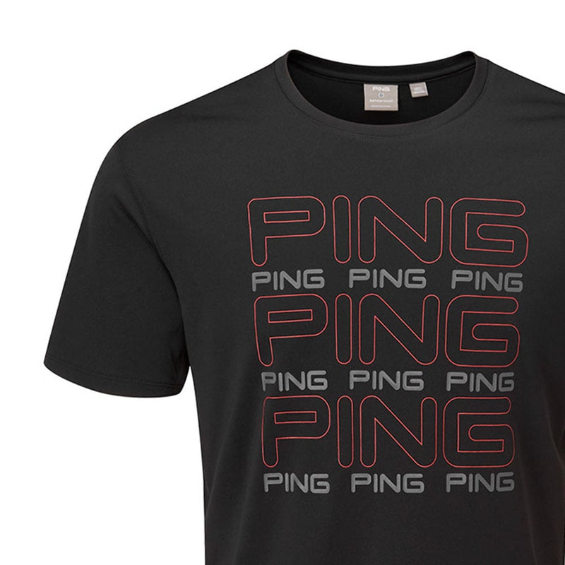 Ping Logo Tee Polo Shirt - Black