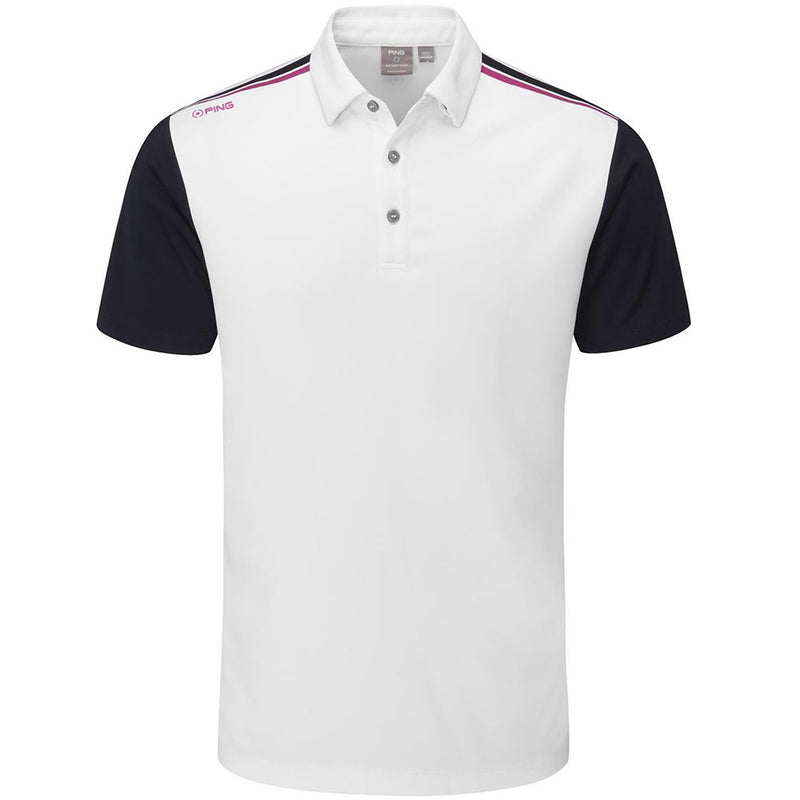 Ping Malvern Polo Shirt - White/Navy