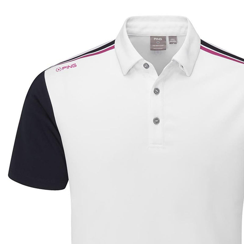 Ping Malvern Polo Shirt - White/Navy