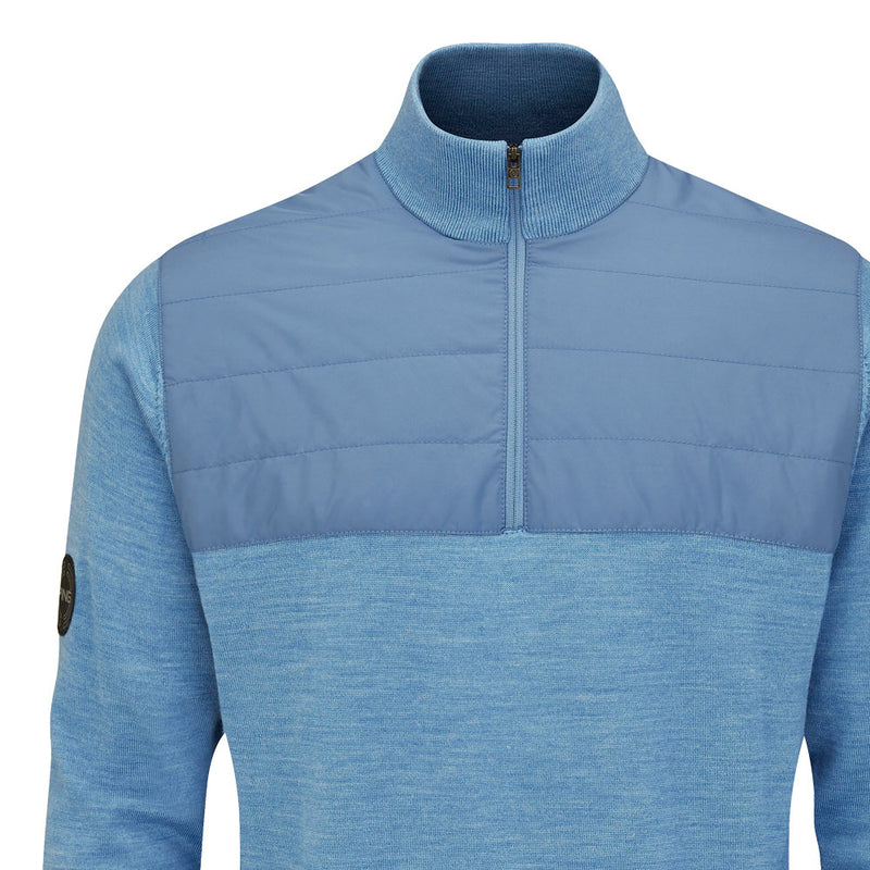 Ping Randle 1/4 Zip Midlayer - Stone Blue Marl