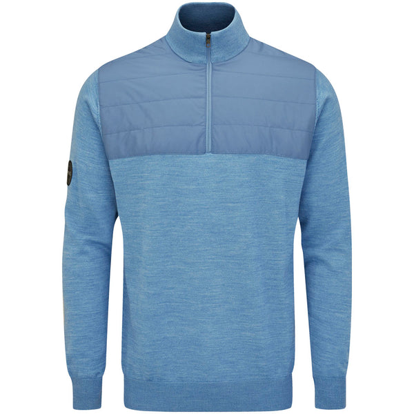 Ping Randle 1/4 Zip Midlayer - Stone Blue Marl