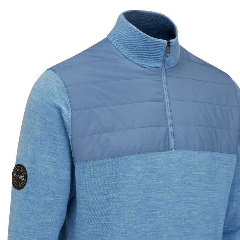 Ping Randle 1/4 Zip Midlayer - Stone Blue Marl