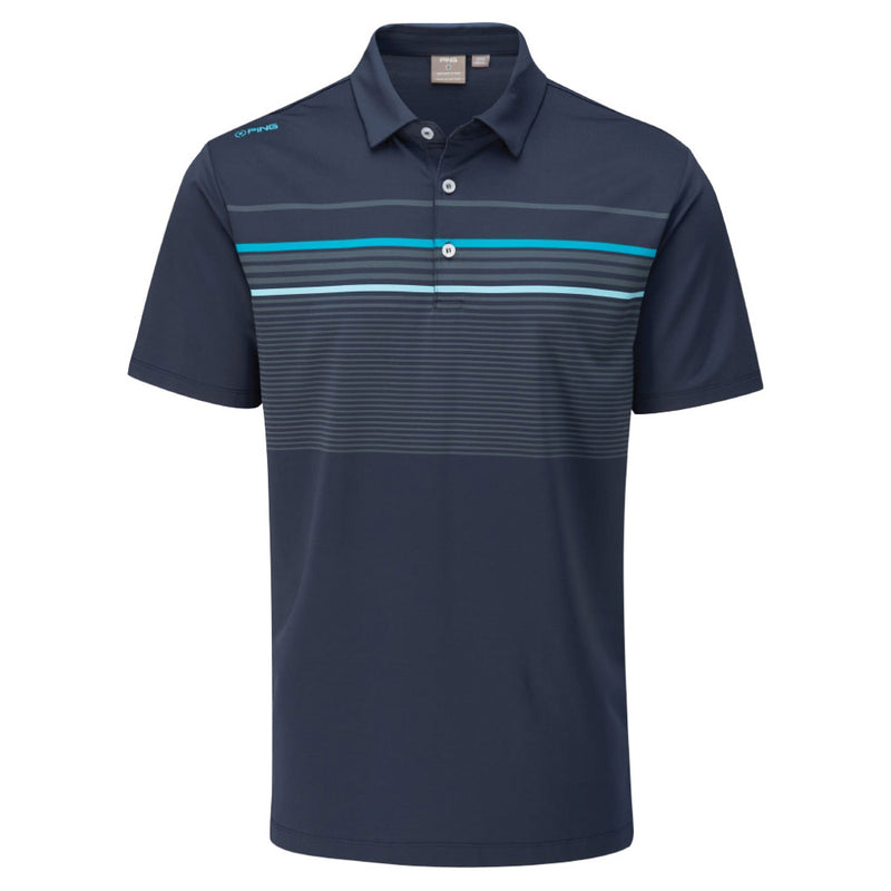 Ping Spencer Polo Shirt - Oxford Blue Multi