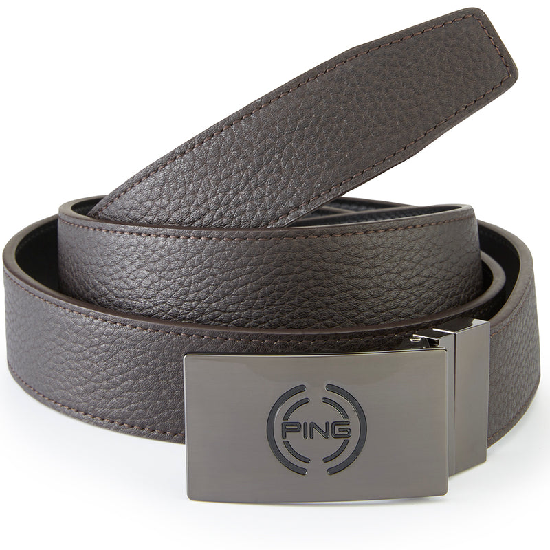 Ping Stamp Reversible Belt - Brown/Black