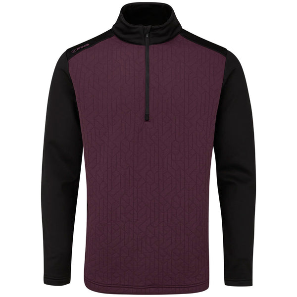 Ping Tobi 1/4 Zip Midlayer - Fig/Black