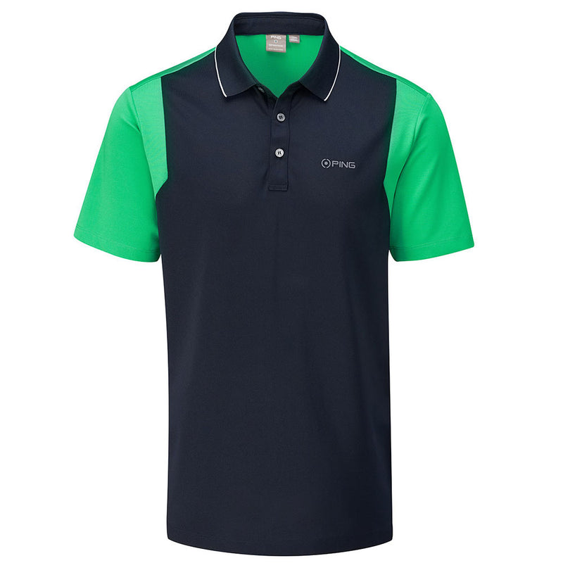 Ping Vista Polo Shirt - Navy/Grasshopper Green