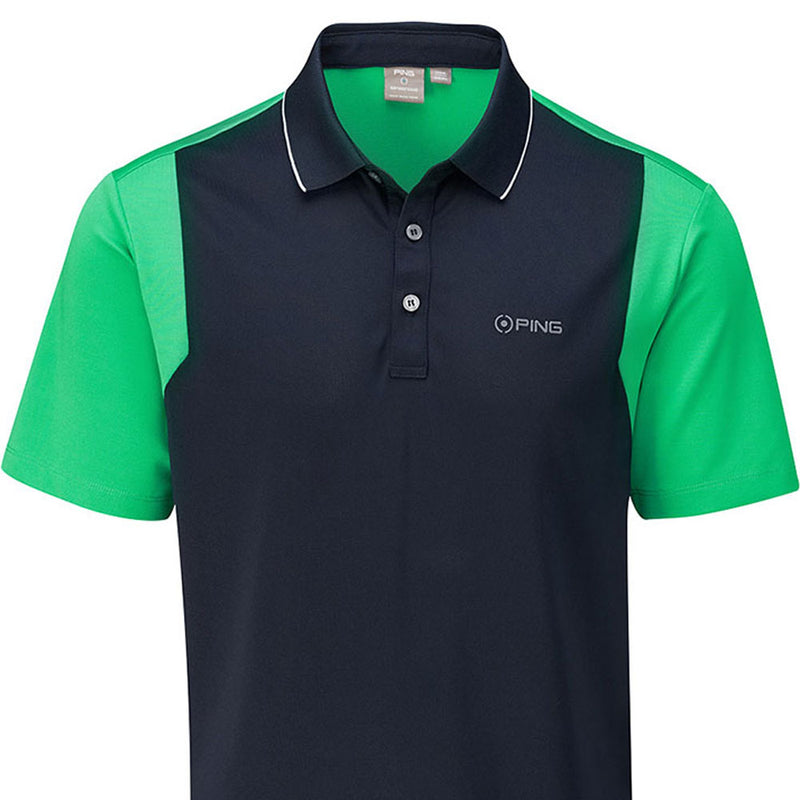 Ping Vista Polo Shirt - Navy/Grasshopper Green