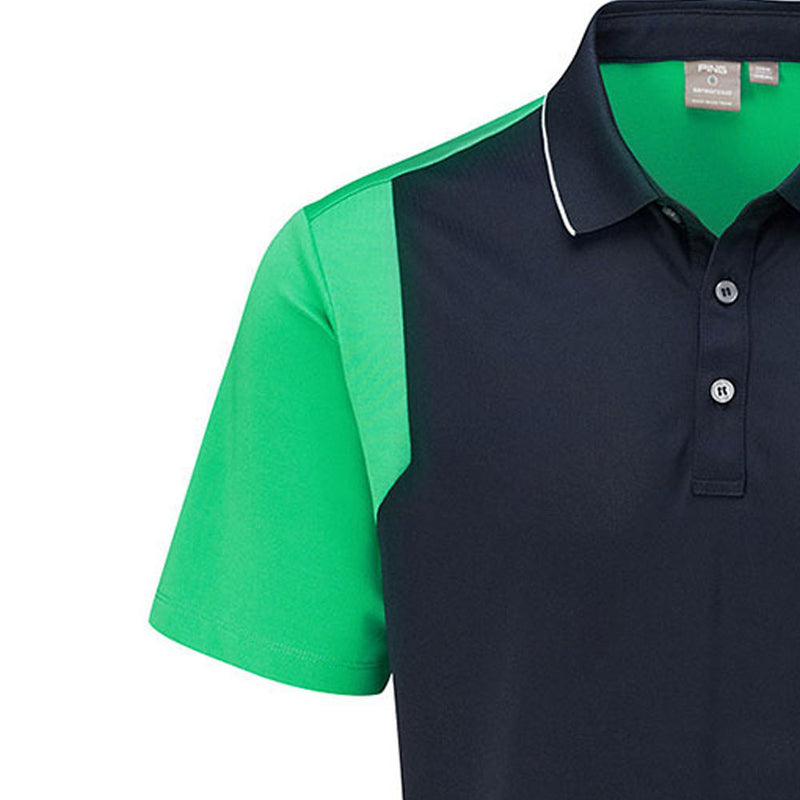 Ping Vista Polo Shirt - Navy/Grasshopper Green