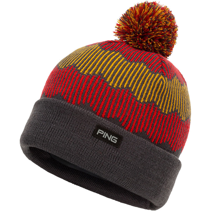 Ping Ziggy Bobble Beanie - Grey/Red/Yellow