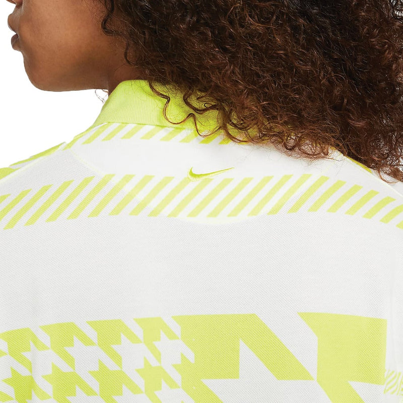 Nike Slim-Fit Checked Polo Shirt - Lemon Twist/White