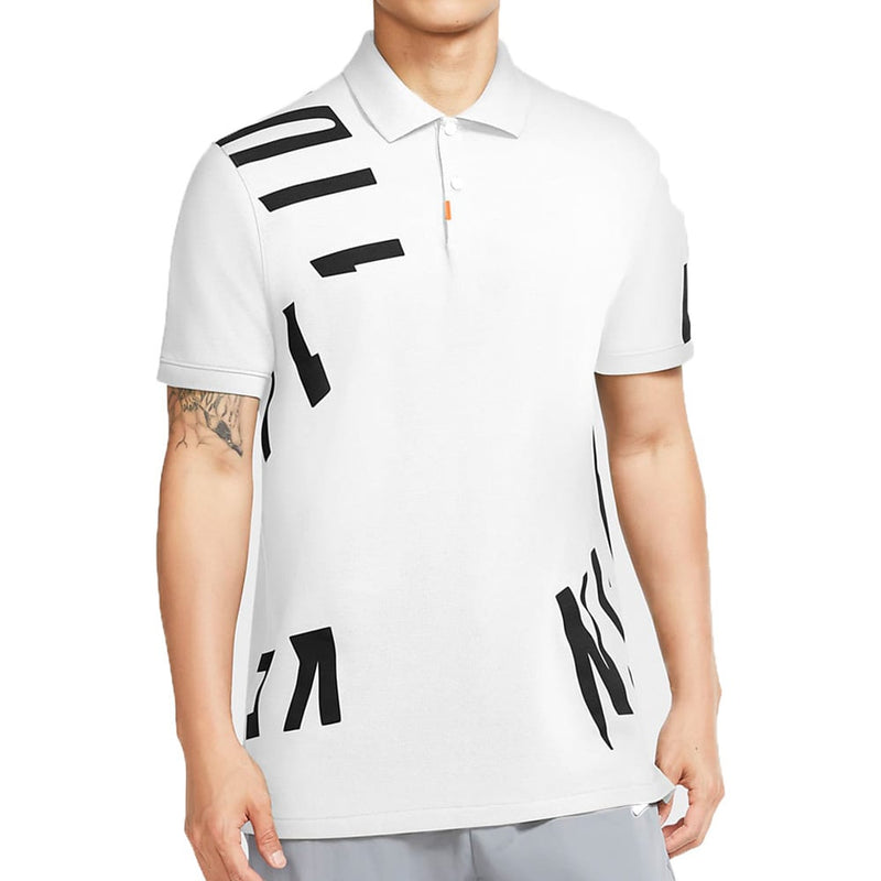 Nike Dry Hacked Slim Golf Polo Shirt - White