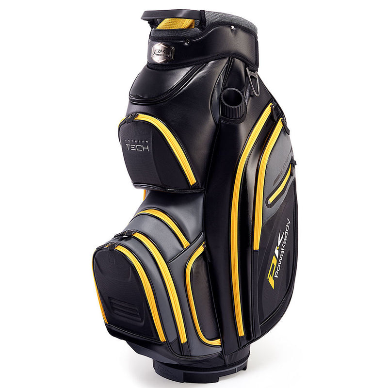 PowaKaddy Premium-Tech Cart Bag - Black/Gun Metal/Yellow