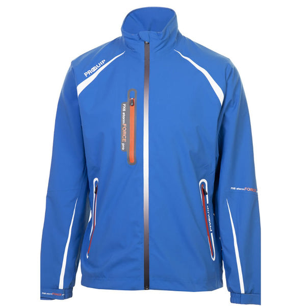 Proquip Stormforce Px6 Pro Waterproof Golf Jacket - Blue/Orange