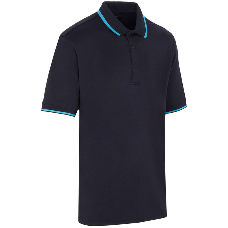 ProQuip Sub7 Plain Polo Shirt - Navy/Azure