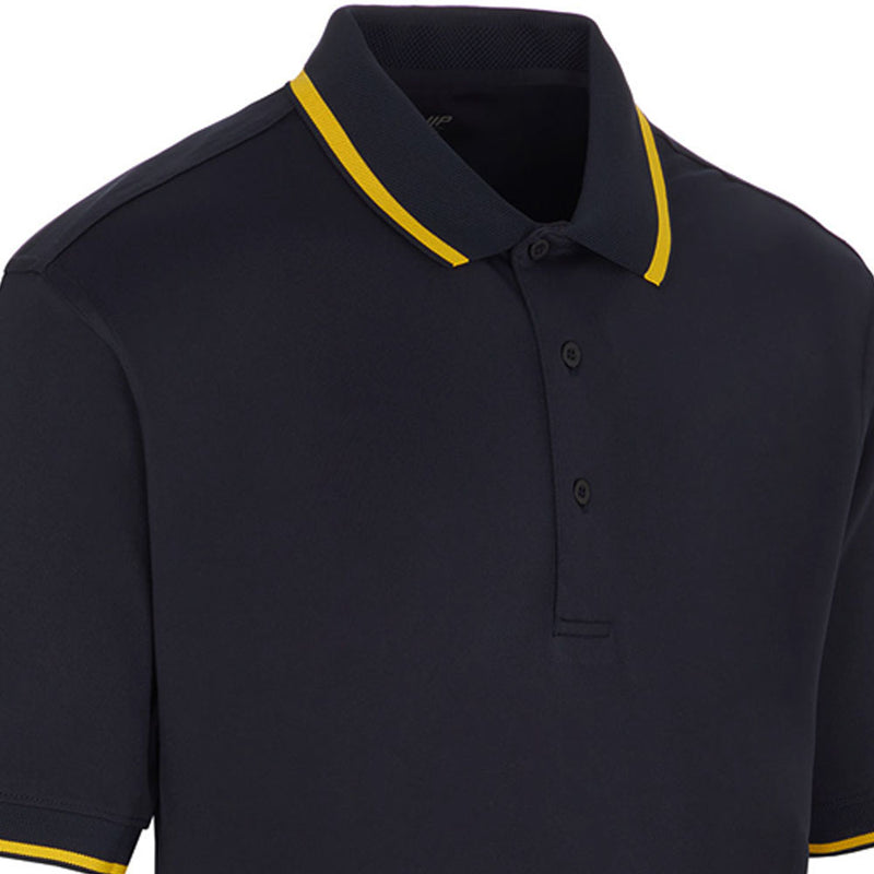 ProQuip Sub7 Plain Polo Shirt - Navy/Gold