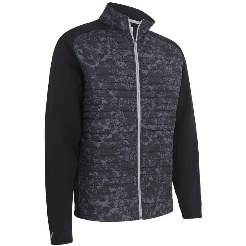 Callaway Abstract Camo Mixed Media Jacket - Caviar