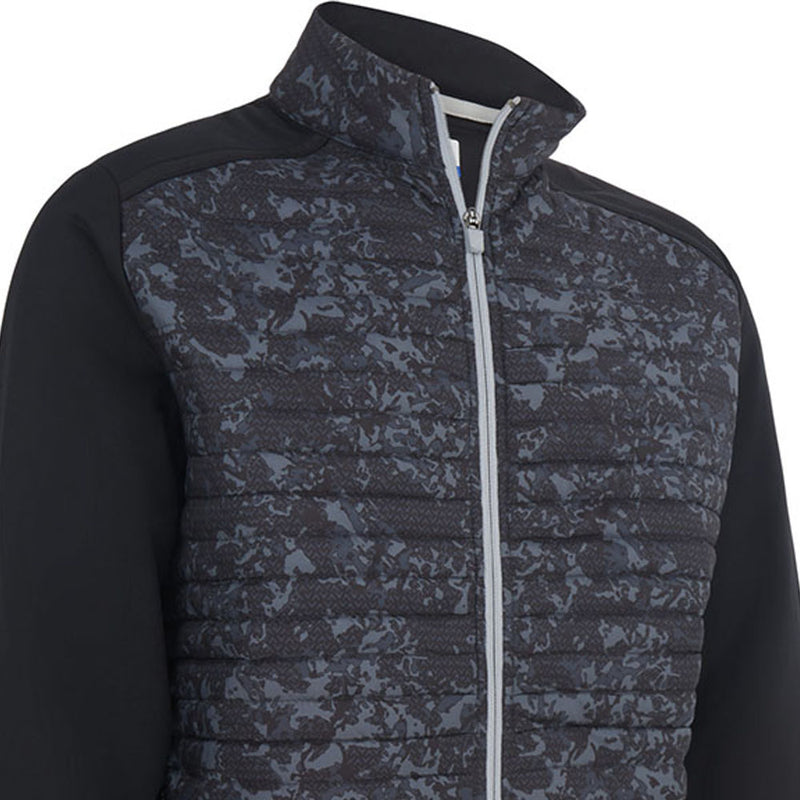 Callaway Abstract Camo Mixed Media Jacket - Caviar