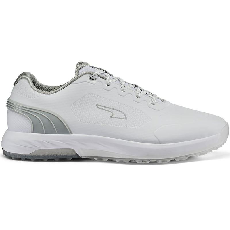 Puma Alphacat Nitro Spikeless Shoes - White/Flat Light Grey/Silver