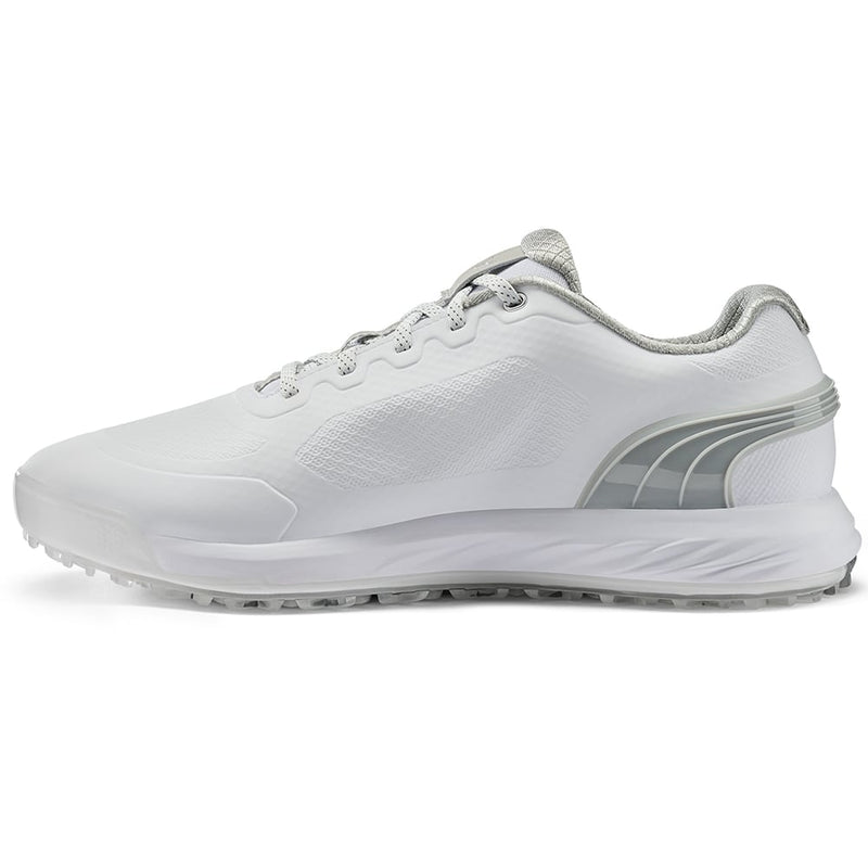 Puma Alphacat Nitro Spikeless Shoes - White/Flat Light Grey/Silver