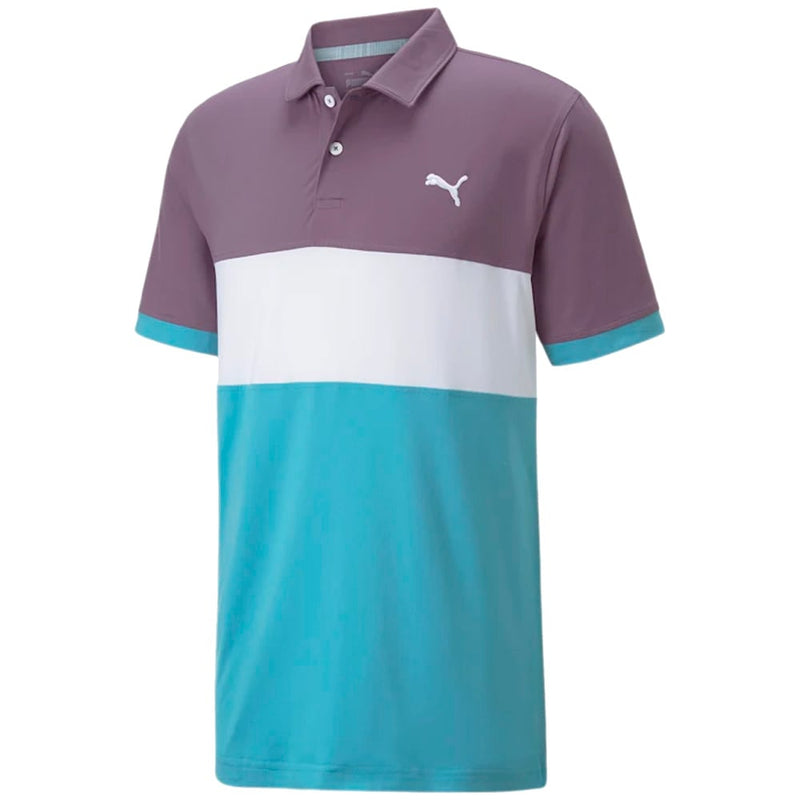 Puma Cloudspun Highway Polo Shirt - Purple Charcoal/Dusty Aqua