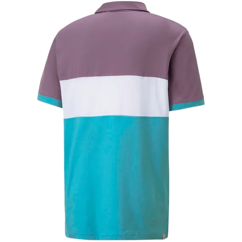 Puma Cloudspun Highway Polo Shirt - Purple Charcoal/Dusty Aqua