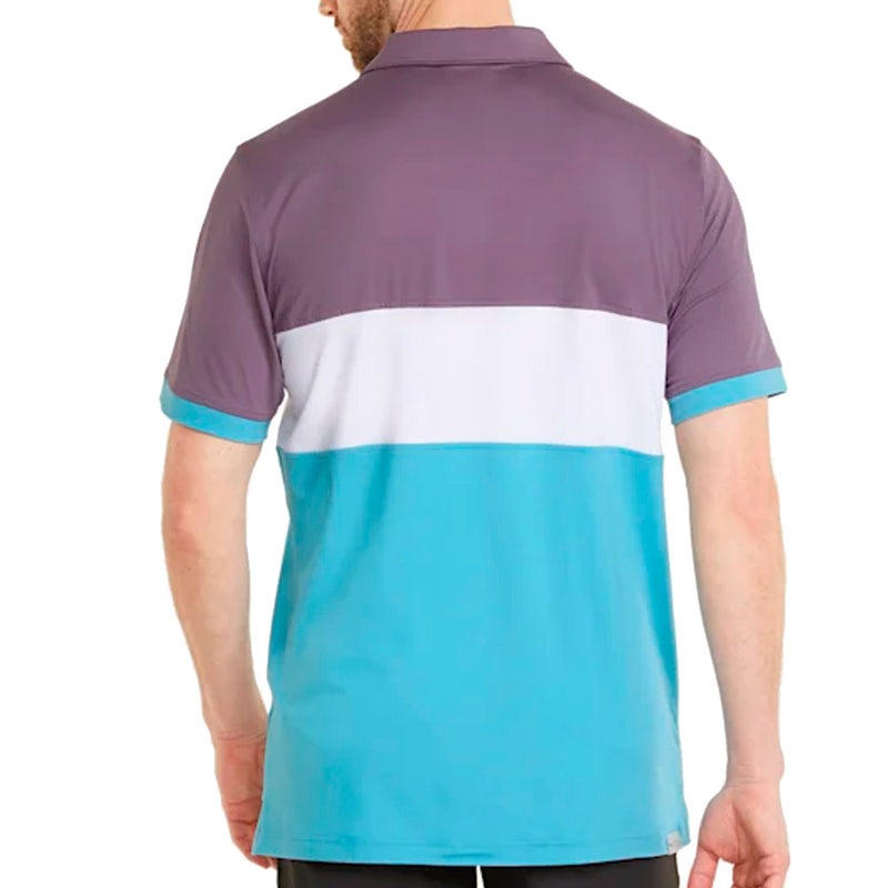 Puma Cloudspun Highway Polo Shirt - Purple Charcoal/Dusty Aqua