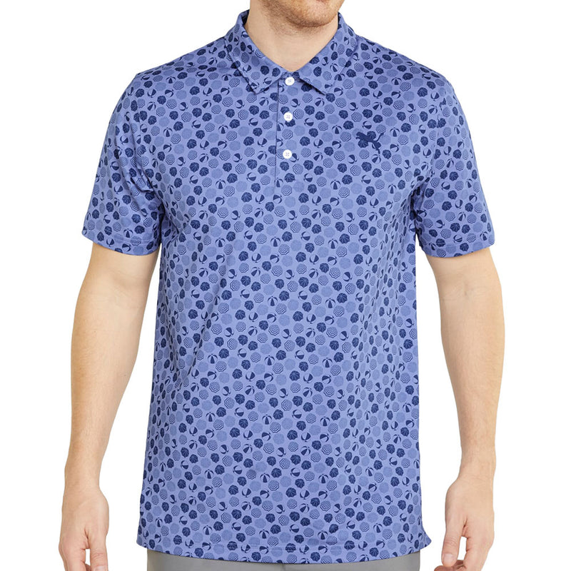 Puma MATTR Beach Trip Polo Shirt - Lavendar Pop/Blazing Blue