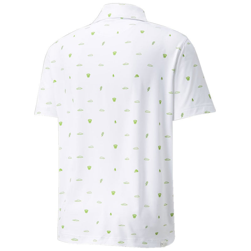 Puma MATTR Pouring Buckets Polo Shirt - Bright White/Greenery