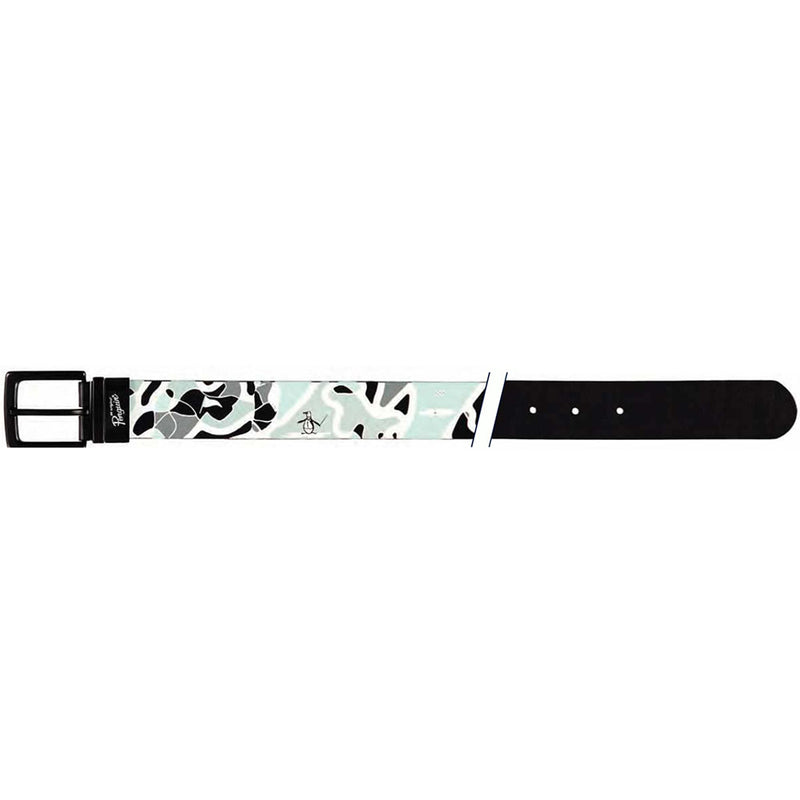 Original Penguin Reversible Leather Camo Printed Belt - Caviar