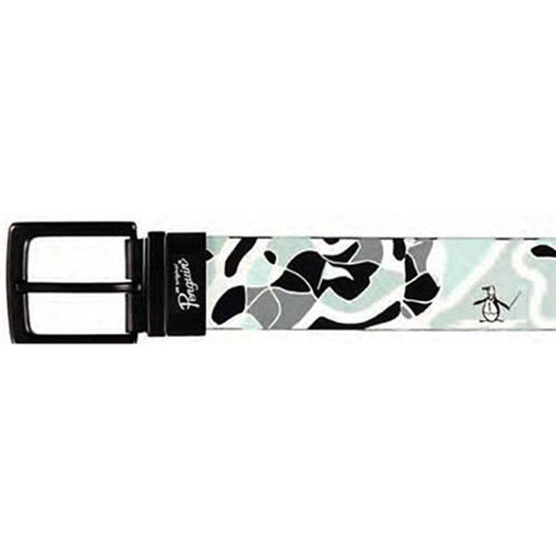 Original Penguin Reversible Leather Camo Printed Belt - Caviar