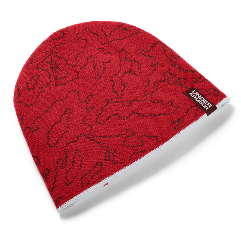 Under Armour Billboard Reversible Beanie - Halo Grey/Versa Red/Cinna Red