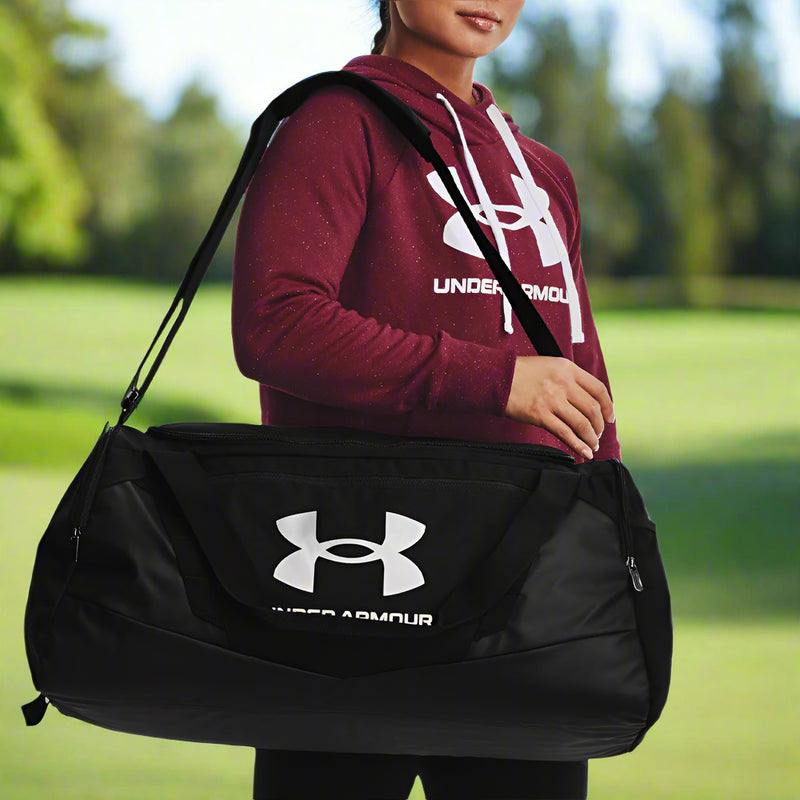 Under Armour Undeniable 5.0 Medium Duffle Bag - Black/Black/Metallic Silver