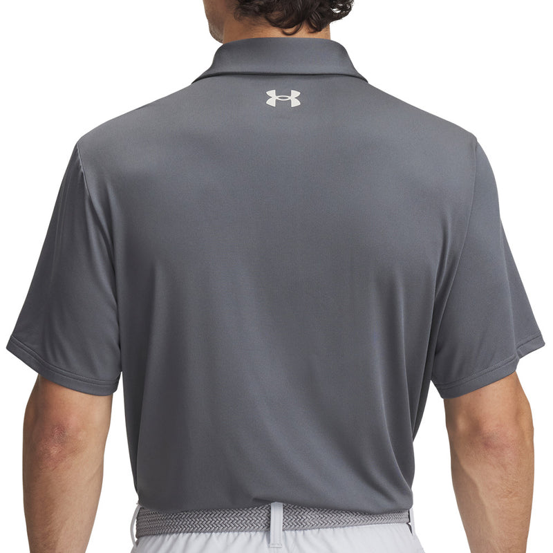 Under Armour Playoff 3.0 Stripe Polo Shirt - Castlerock/Fire/Summit White