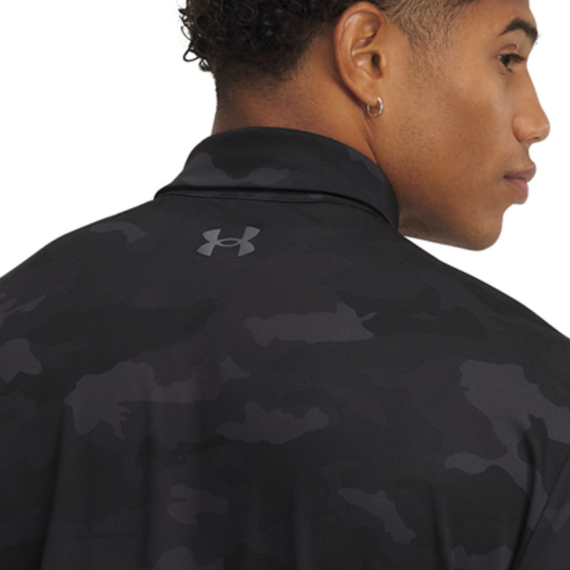 Under Armour Playoff 3.0 Printed Polo Shirt - Black/Castlerock