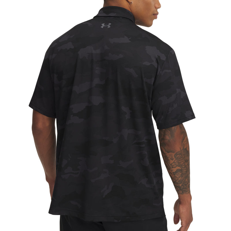 Under Armour Playoff 3.0 Printed Polo Shirt - Black/Castlerock