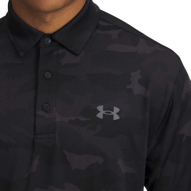 Under Armour Playoff 3.0 Printed Polo Shirt - Black/Castlerock