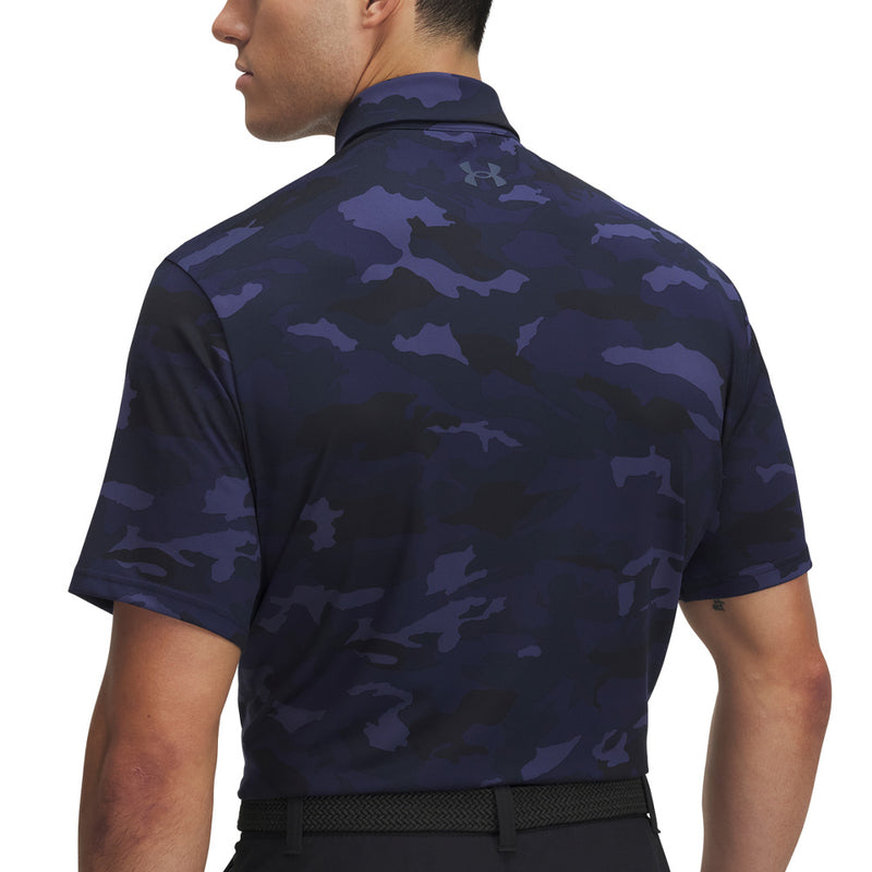 Under Armour Playoff 3.0 Printed Polo Shirt - Midnight Navy/Downpour Grey