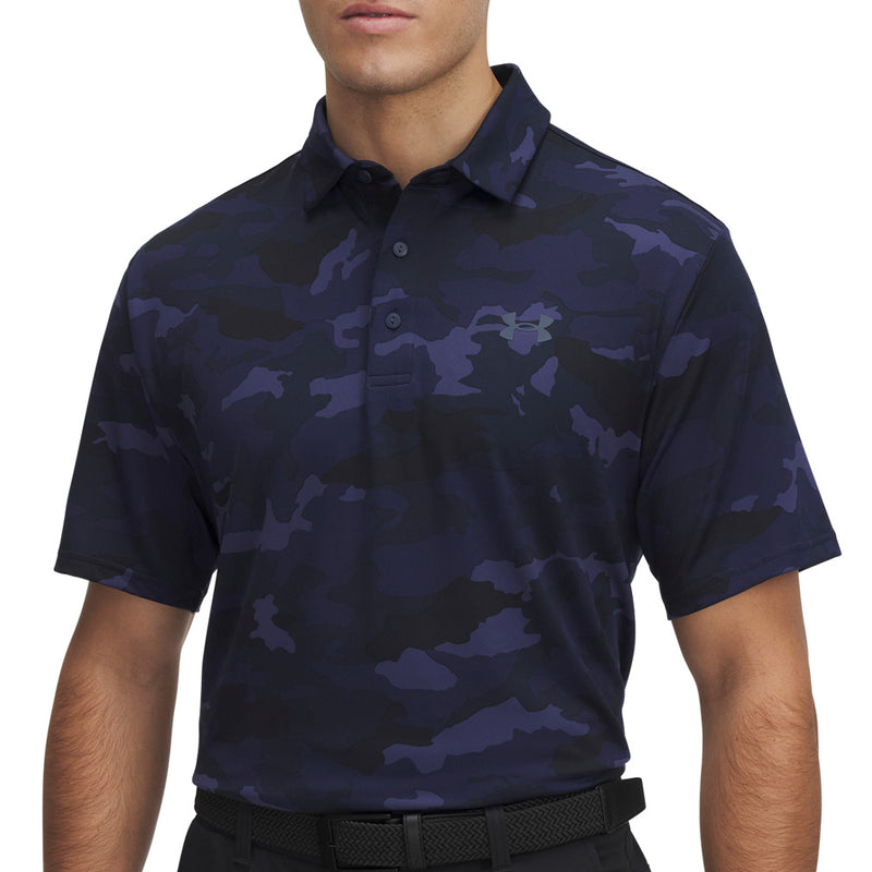 Under Armour Playoff 3.0 Printed Polo Shirt - Midnight Navy/Downpour Grey