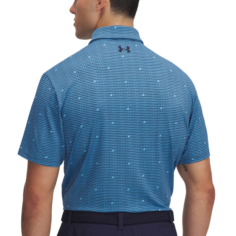 Under Armour Playoff 3.0 Printed Polo Shirt - Ether Blue/Midnight Navy