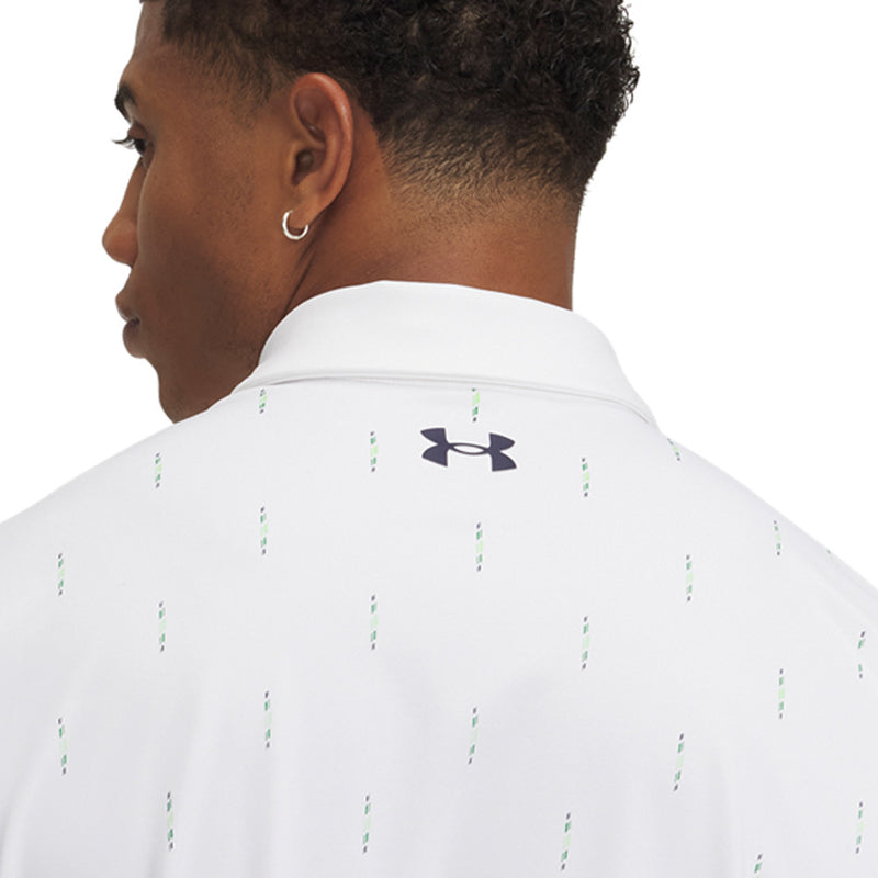 Under Armour Tee To Green Printed Polo Shirts - White/Midnight Navy